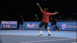 Roger Federer - Super Slow Motion Flat Serve