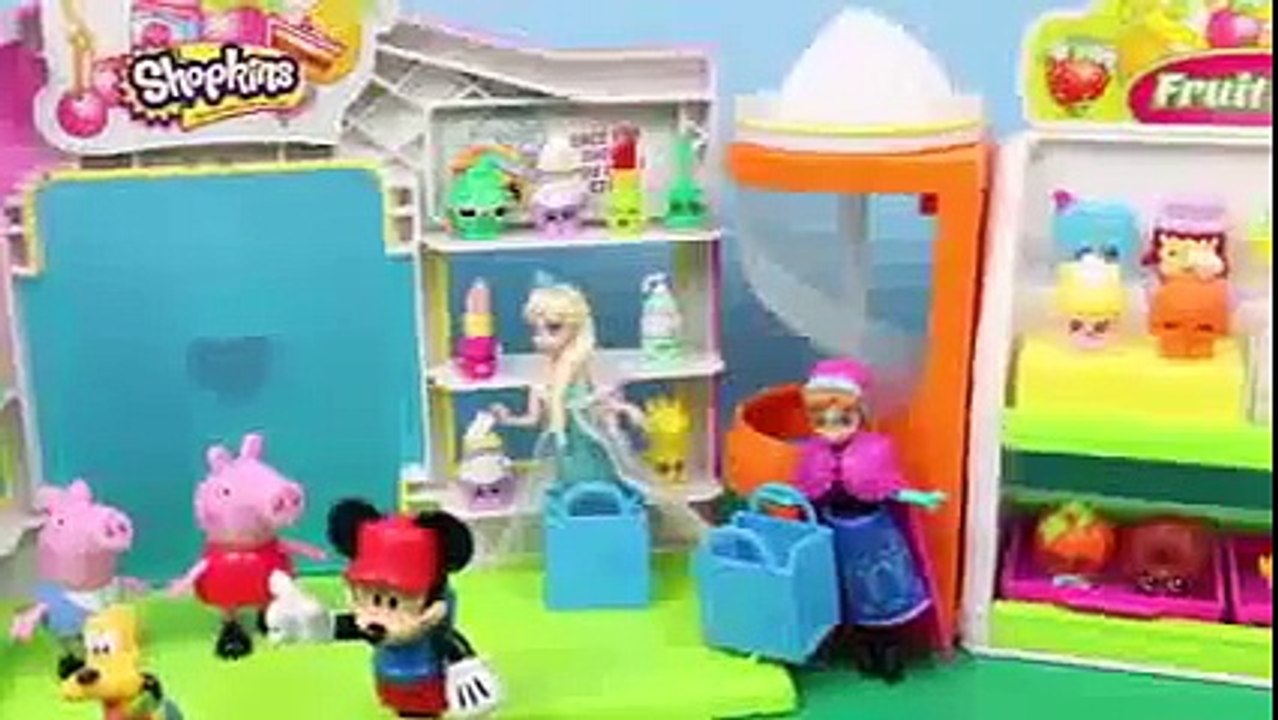 Shopkins Mickey Mouse Clubhouse Peppa Pig Disney Frozen Elsa Anna Minnie Open Surprise Toy