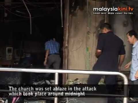 Three churches fire-bombed