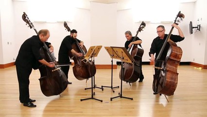 SILLAGES , pour quatuor de contrebasses , composé par Veronika Krausas - double bass quartet