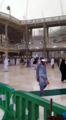 لحظة سقوط رافعة فى بيت الله الحرام