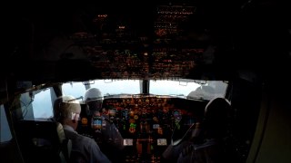 Night Flight - Orange County, CA  (Boeing 737 Cockpit View)