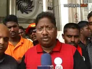 Hindraf supporters stage fast at the KLCC