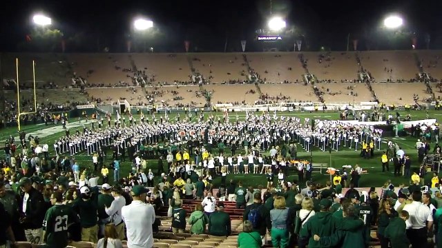 Rose Bowl Game 2014 MSU Band post game Alma Mater