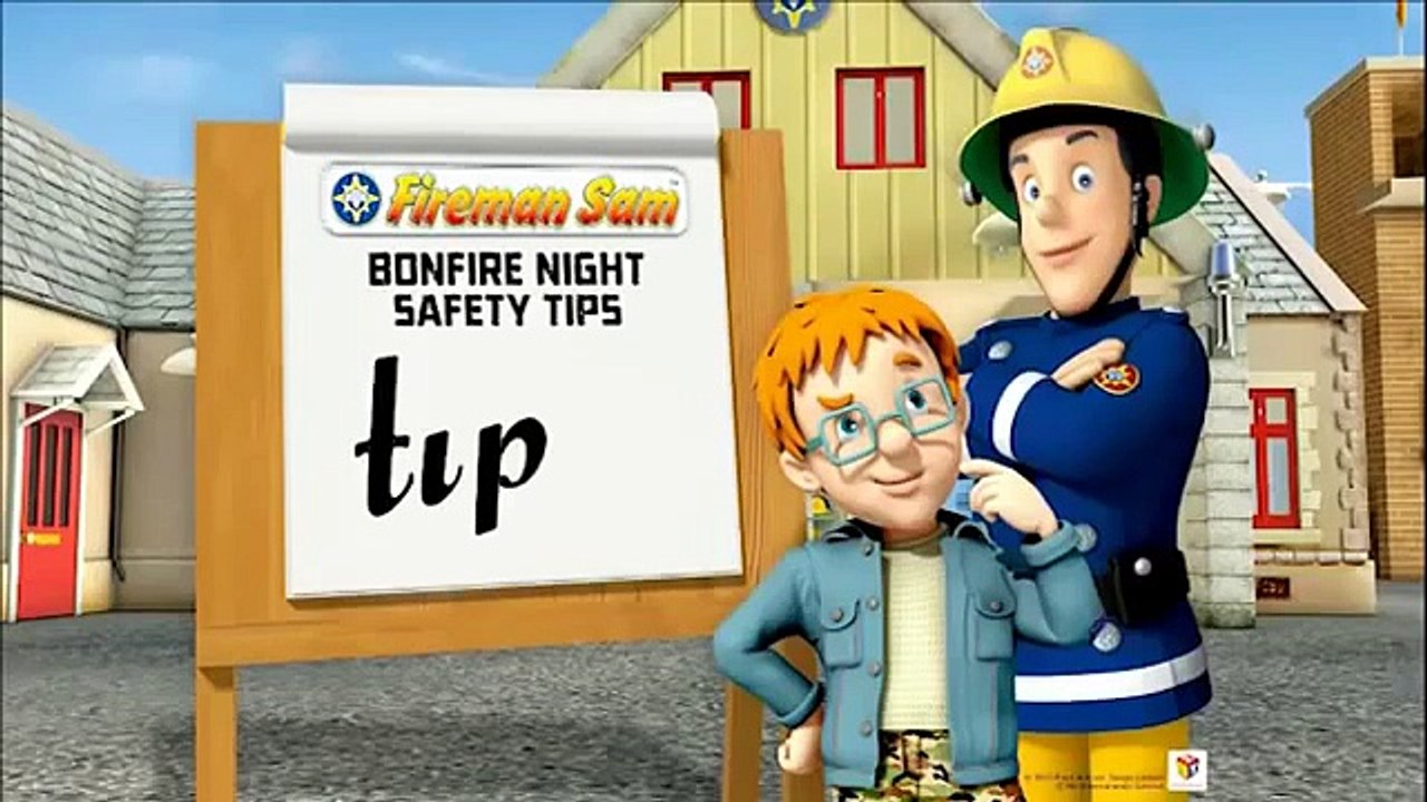 Fireman Sam gives a Bonfire Night message to the children of Wales