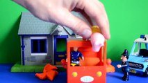 Fireman Sam Rescue Police Station Fire!!!! Peppa Pig Fire Engine Story Kids Animation