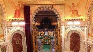 Russian ORTHODOX CHRISTMAS Service at 'CHRIST the SAVIOR CATHEDRAL'  Moscow, RUSSIA