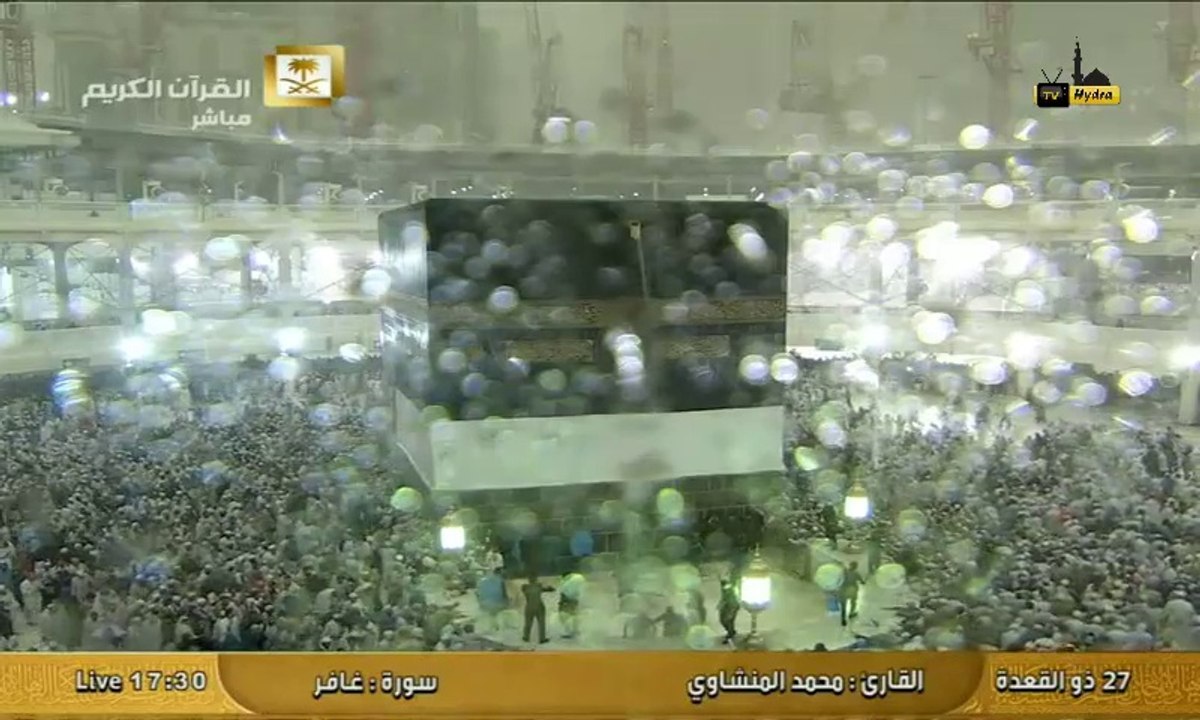 أمطارغزيرة تغمر مكة المكرمة و الحرم المكي مسّاء يوم الجمعة