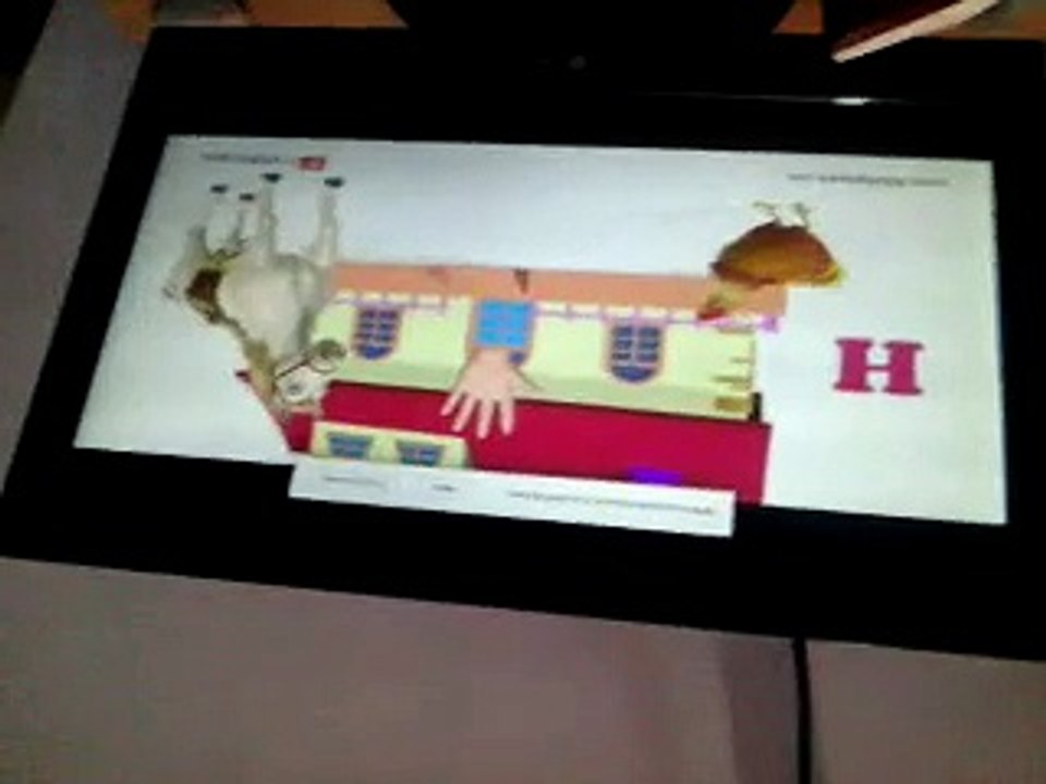 Child watching cartoon