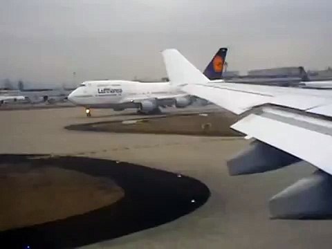 Lufthansa Airbus A330 take off Frankfurt, Germany