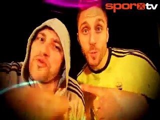 The Anzhi Rap yıldızları Roberto Carlos ve Eto'o