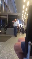 Very romantic - the old man waiting for his wife at the airport very emotional
