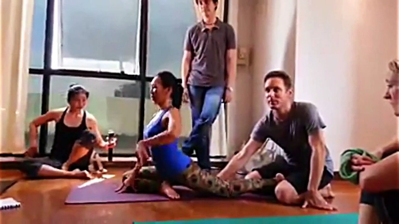 Yoga with Adrian Cox: how to do a full pigeon backbend pose