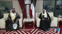 محمد بن راشد يزور أمير الكويت بمقر اقامته في الدوحة