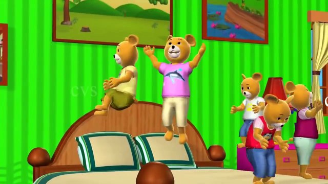 Five Little Rabbits Jumping on the Bed Nursery Rhyme - More Kids Songs