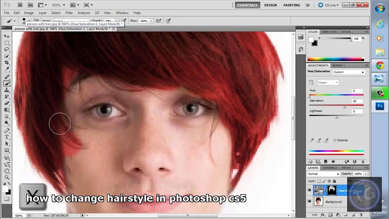 how to change hairstyle in photoshop cs5