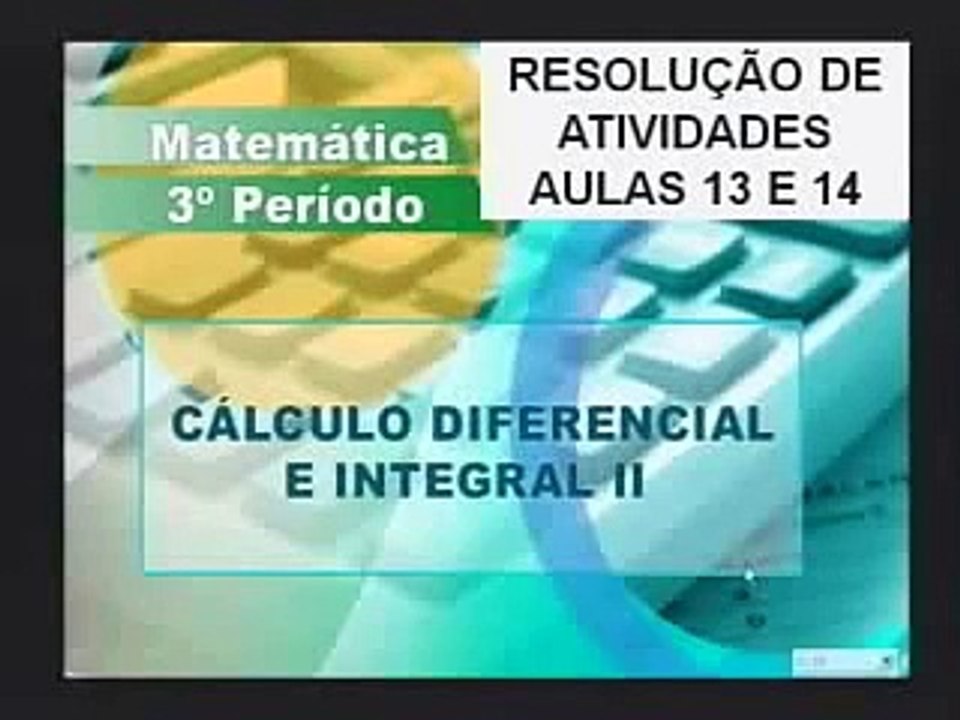 Exercício de Cálculo Diferencial e Integral - Parte 1