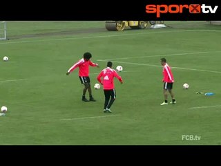 Bayernli yıldızlar antrenmanda samba yaptı!