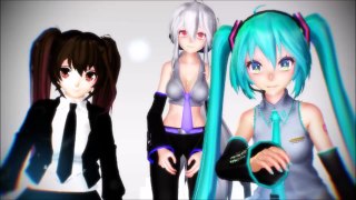 【MMD】 Everybody 【Kokone, Haku & Miku】