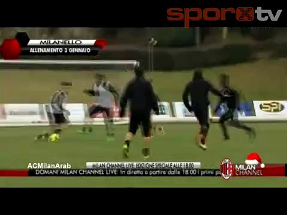 Milan antrenmanında Robinho şov!