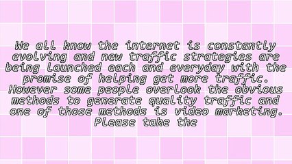 Video Marketing Tips For More Traffic