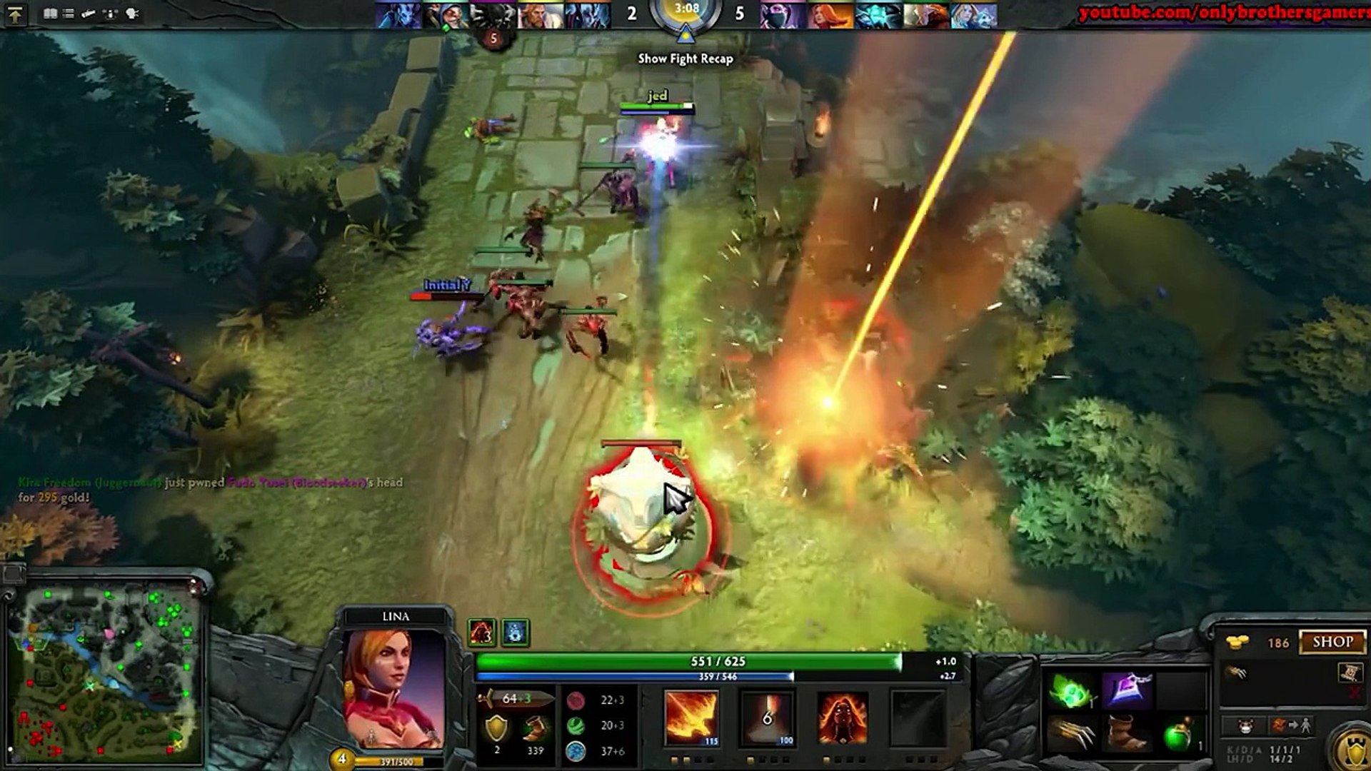 Dota 2 Jed 7300 Mmr Plays Lina Vol 1 Gameplay
