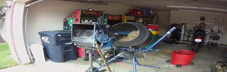 Brass Tumbler made from a cement mixer