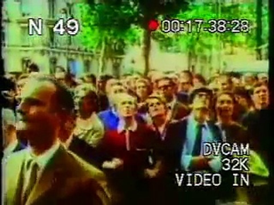 NASA - Moonwalk 2 - Moon Landing - People Watching T.V. - Best Shot Footage - Stock Footage