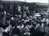 Llegada del Tren a la estación de Jiguaní. Años 20 Cuba