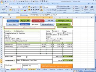 cotizaciones al vuelo con excel crea pdf envia por mail o fax guarda base de datos