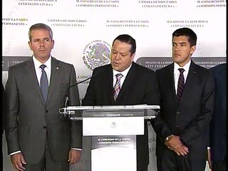 Sen. Fernando Herrera encabezó conferencia de prensa sobre fuga de "El Chapo" Guzmán