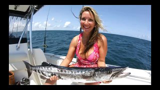 girls fishing exciting video