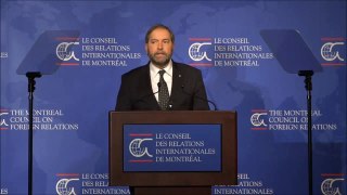 Vidéo CORIM Thomas Mulcair - Réorienter l'approche des relations internationales...