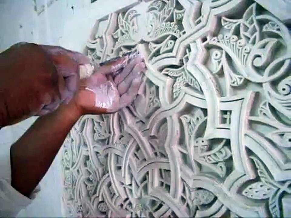 l'artisanat Marocain  sculpture sur plâtre