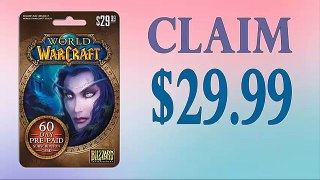 free World of Warcraft 60 day Subscription gift card codes generator with Proof