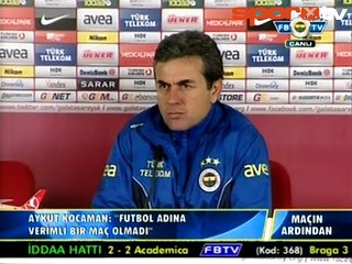 Aykut Kocaman Galatasaray maçını değerlendirdi