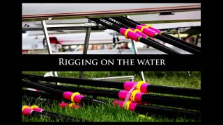 Check rigging on the water in sculling shell - Step 2