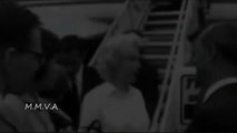 Footage of Marilyn Monroe arriving to film 