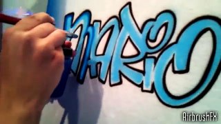 How to Airbrush Block tag letters with Peat V