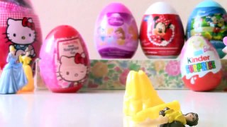 Peppa Pig Surprise Eggs Play Doh Disney Spider Man Car Marvel Hello Kitty