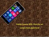 Nokia Lumia 830 Windows Phone How to Set Screen Lock Password