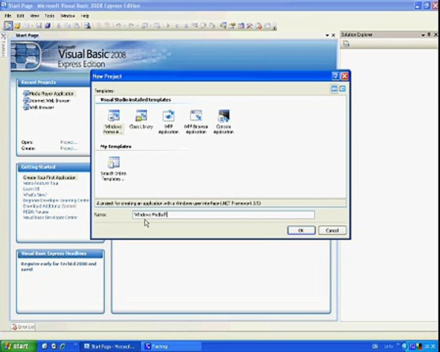 Program a MEDIA PLAYER with VISUAL BASIC 2008 (Beginners)