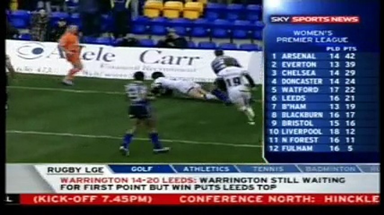 Warrington Wolves 14 vs Leeds Rhinos 20