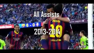 Lionel Messi   All Assists in 2013 2014 HD