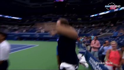 Novak Djokovic dancing - Us Open 2015 (HD)