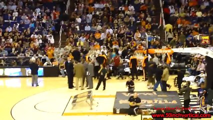 Crazy Guy dunks himself through Basketball Hoop, Phoenix Suns Gorilla (Original) Boy gets dunked