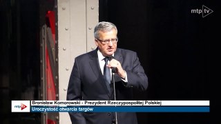 Bronisław Komorowski otwiera blok targów POLAGRA 2014