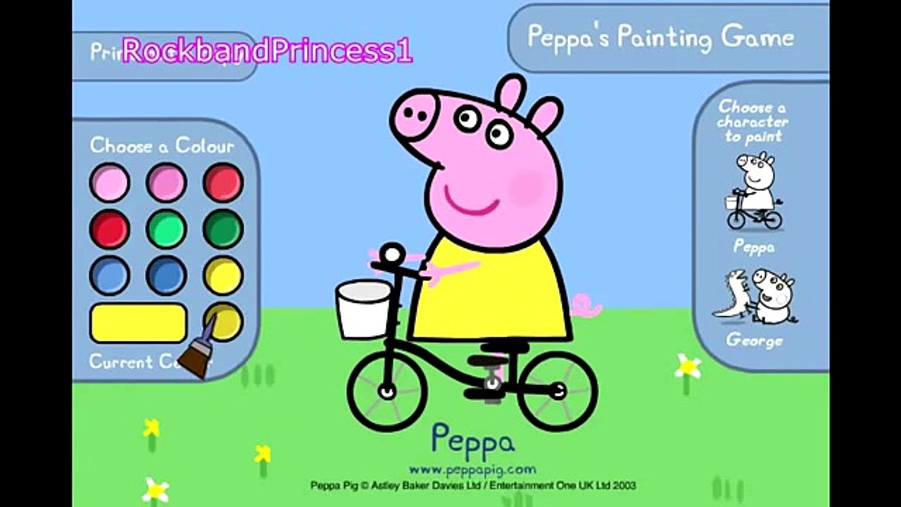 Peppa Pig Paint And Color Games Online Peppa Pig Painting Games Peppa