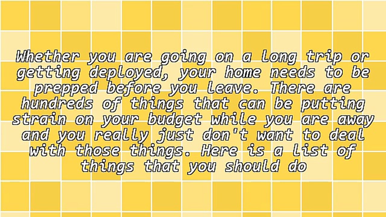 Prepping Your Home For Vacancy
