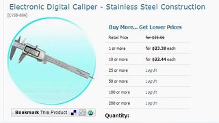 $ 24- US, Electronic Digital Caliper - Stainless Steel Construction, 1st Shopping Channel